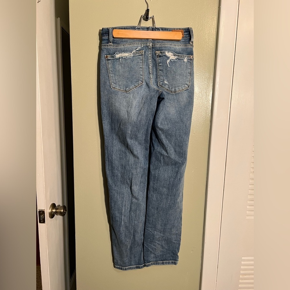 Judy Blue Women's Size 0/24 Boyfriend Fit Jeans Distressed Medium Wash JB8286MD - Picture 7 of 11